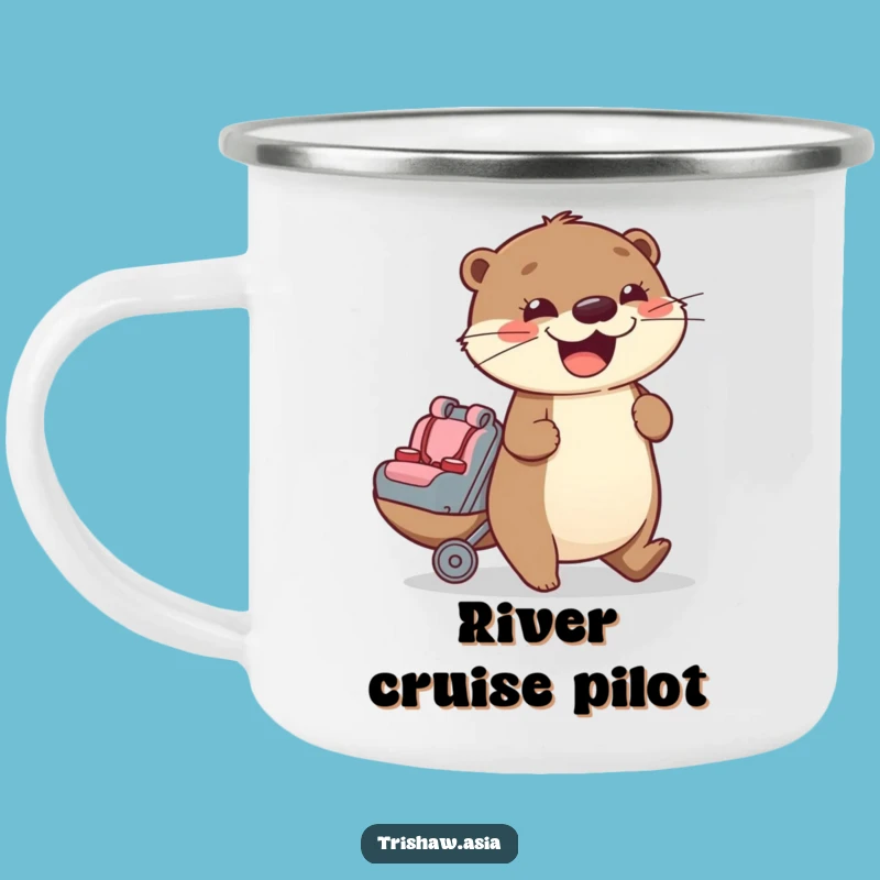 Funny Otter Passenger Seat Camping Mug - Durable Otter, Outdoor Adventure