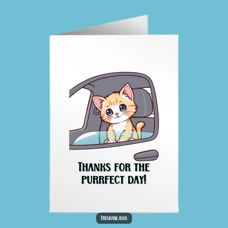Free Printable Thank You Card: Kitten's Curious Thanks!