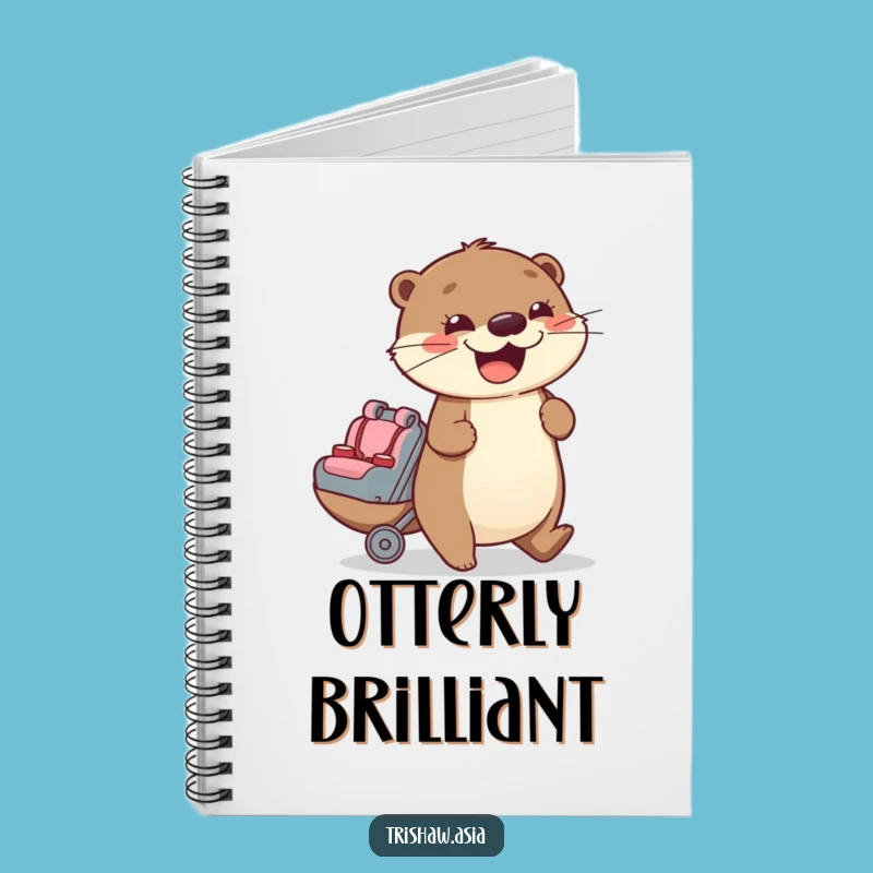Funny Otter Passenger Seat Notebook - Lined Otter Journal, Creative Gift