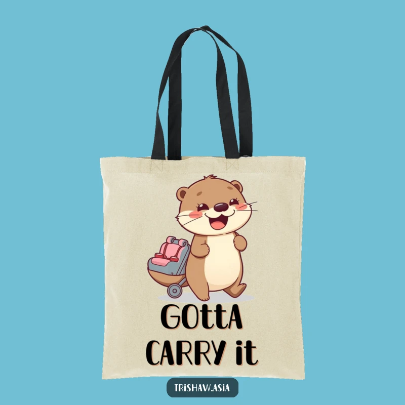 Funny Otter Passenger Seat Tote Bag - Durable Helper, Stylish Carryall